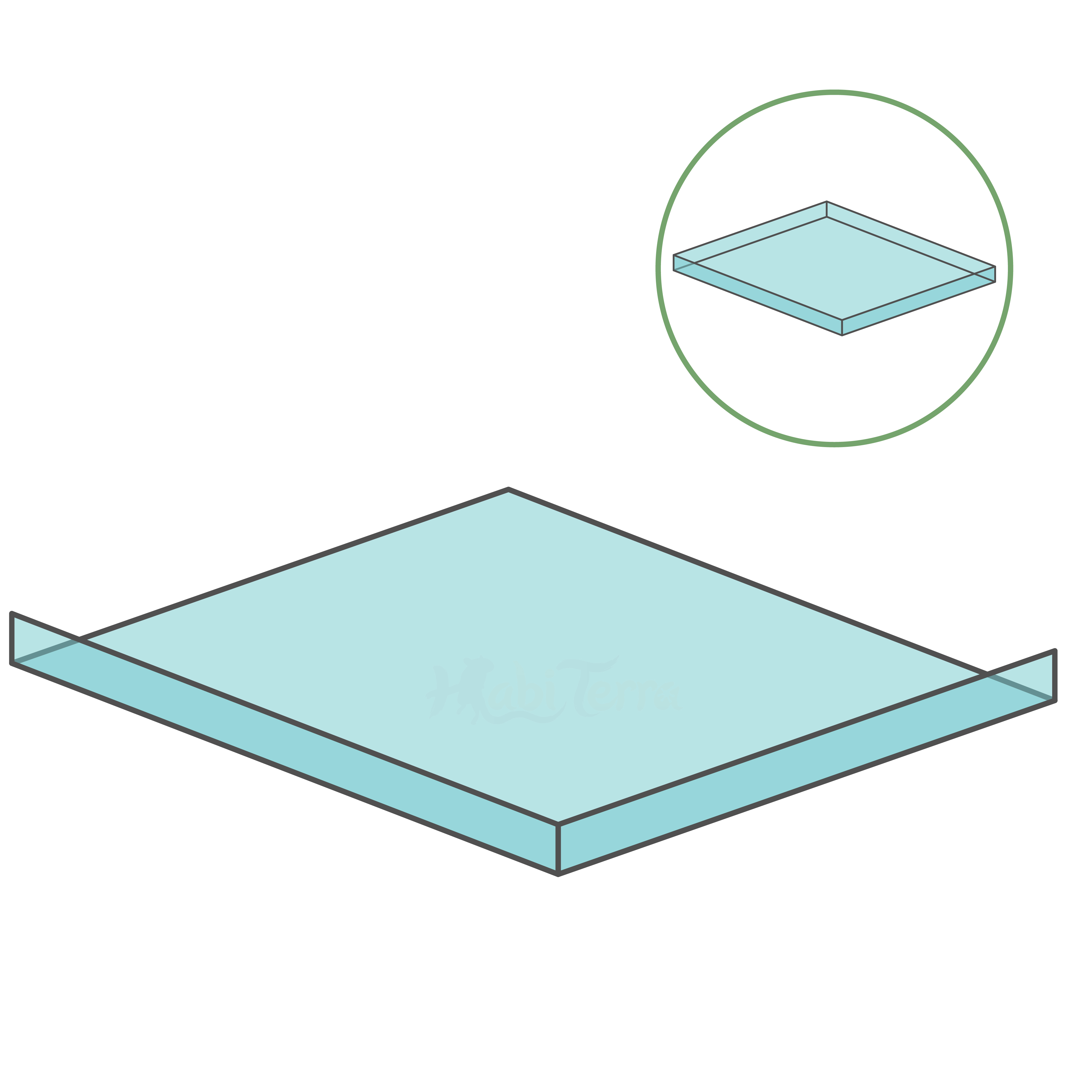 Glazen plateau van 20x20